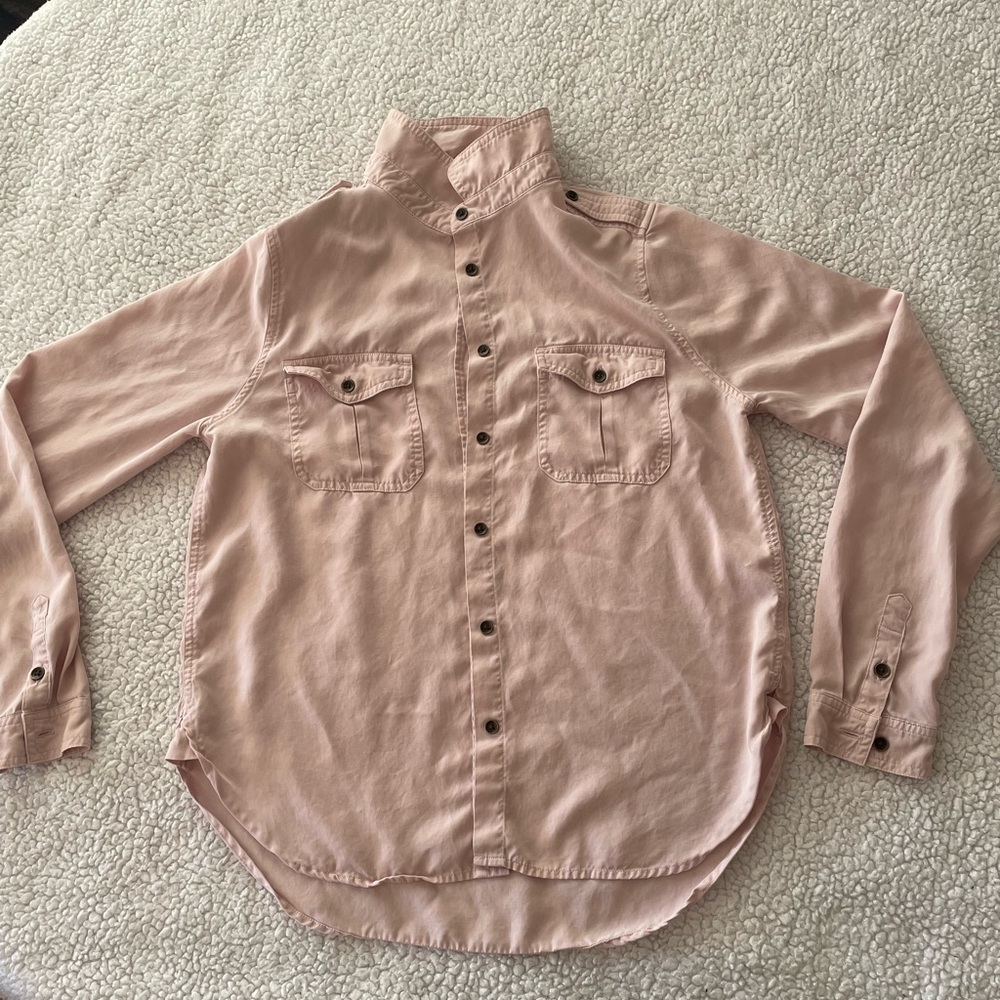 Universal Thread Blush Pink Button-Front Shirt (Women's)
